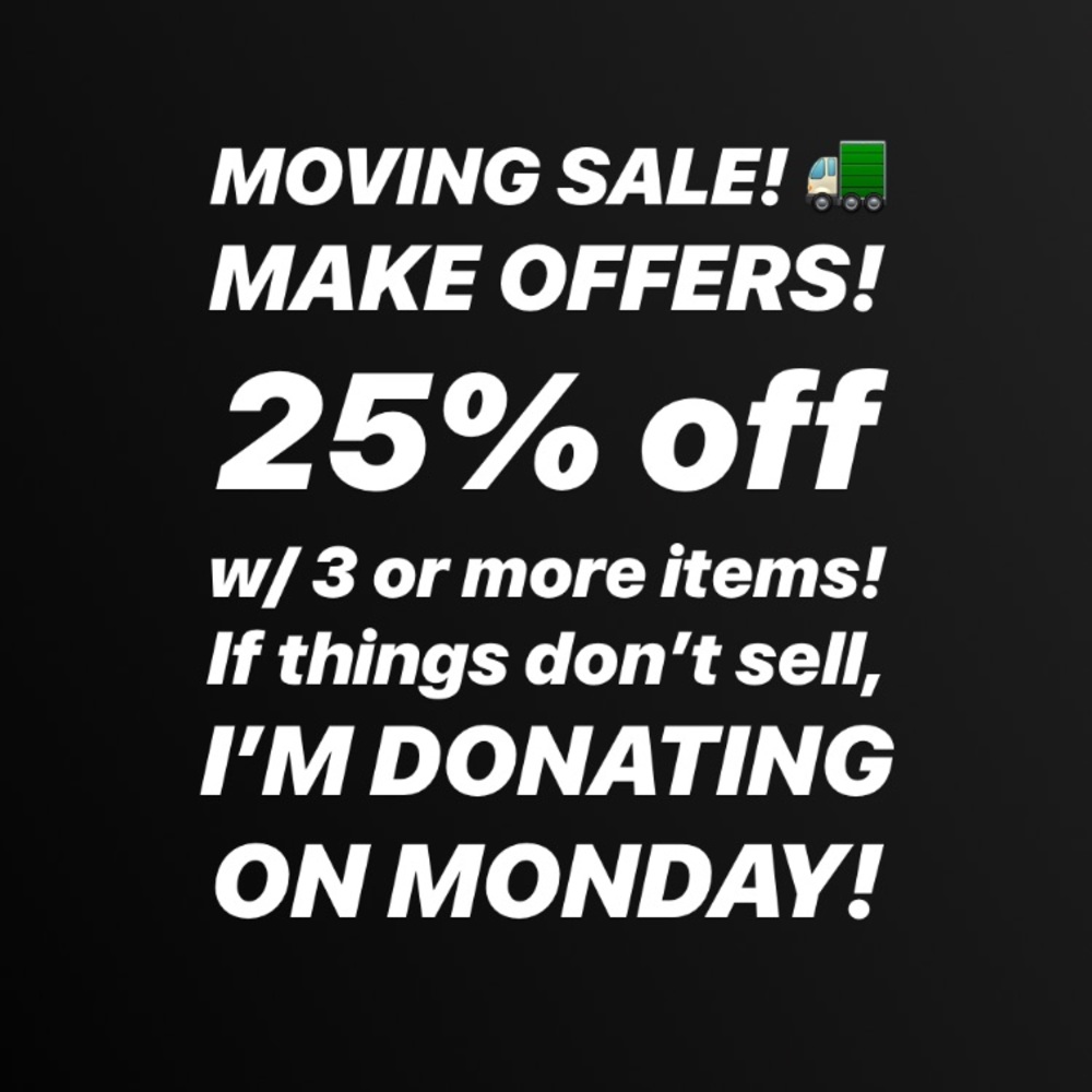 Cleaning my closet! Moving sale 🛵🚚